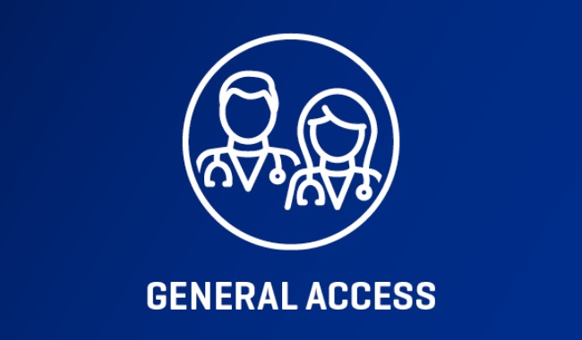 logo of two doctors and the words "general access" 